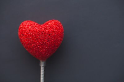Red heart shaped balloon